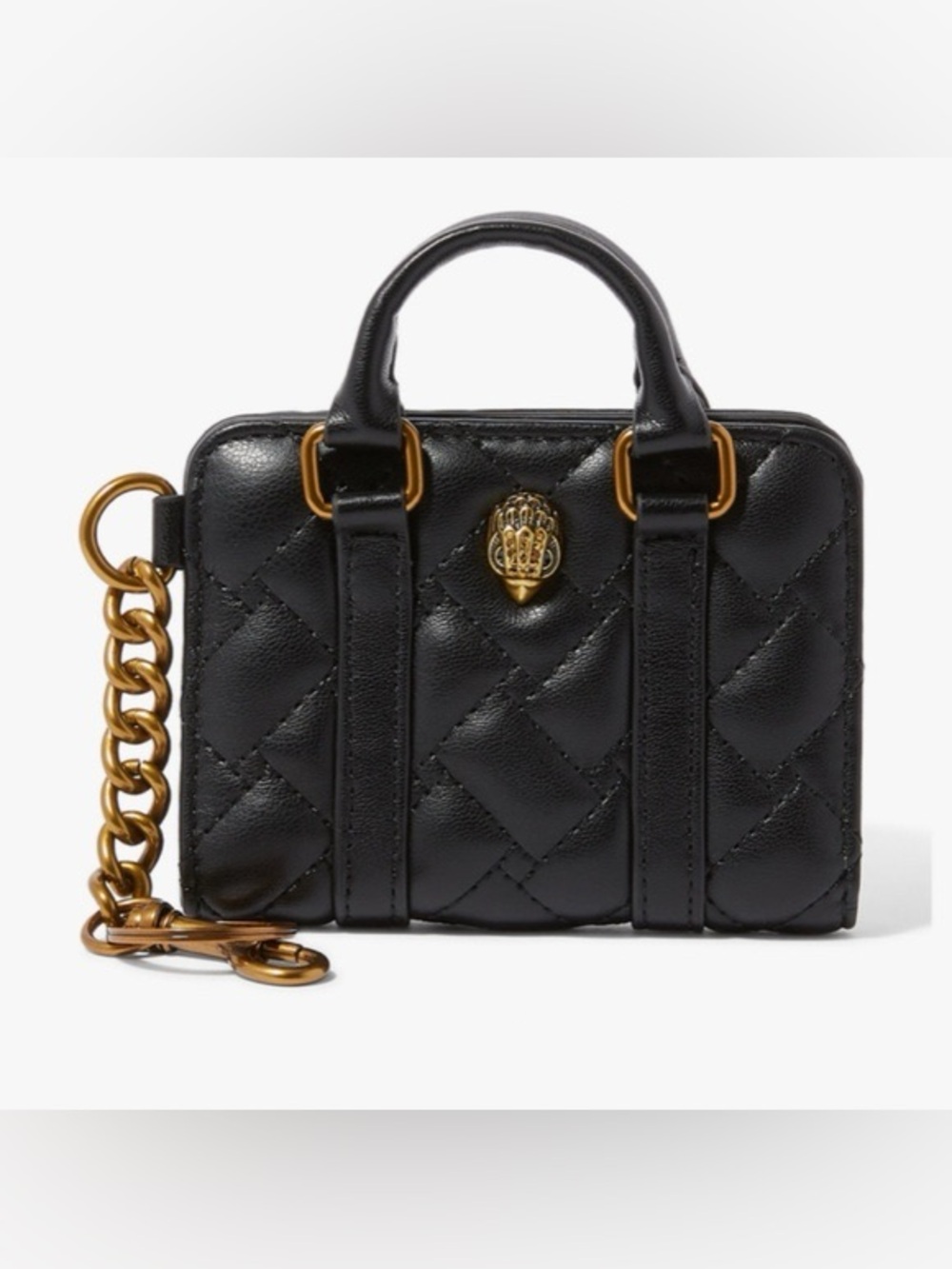 Kurt Geiger Boston Card Key Charm in Black